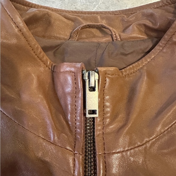 DANIER LIGHT BROWN LEATHER JACKET - NEAR MINT CONDITION - Picture 3 of 4